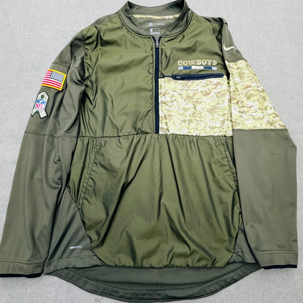 Nike Dallas Cowboys Salute to Service Quarter Zip Jacket Olive Green 852952-325